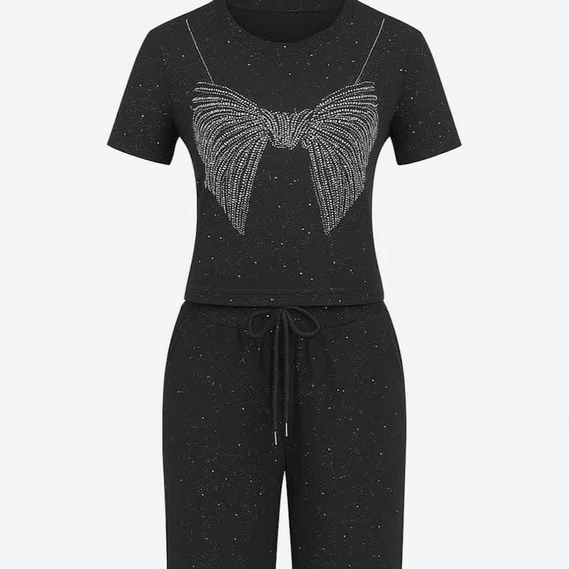 ست دو تکه زنانه طرح هات دایموند