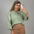 شومیز مانتویی پفکی پاستیلی