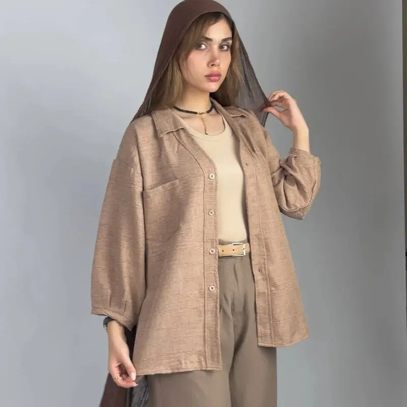 شومیز مانتویی شنل دوزی 
