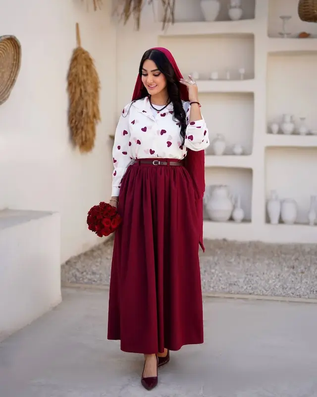 ست شومیز دامن قلب یلدا 