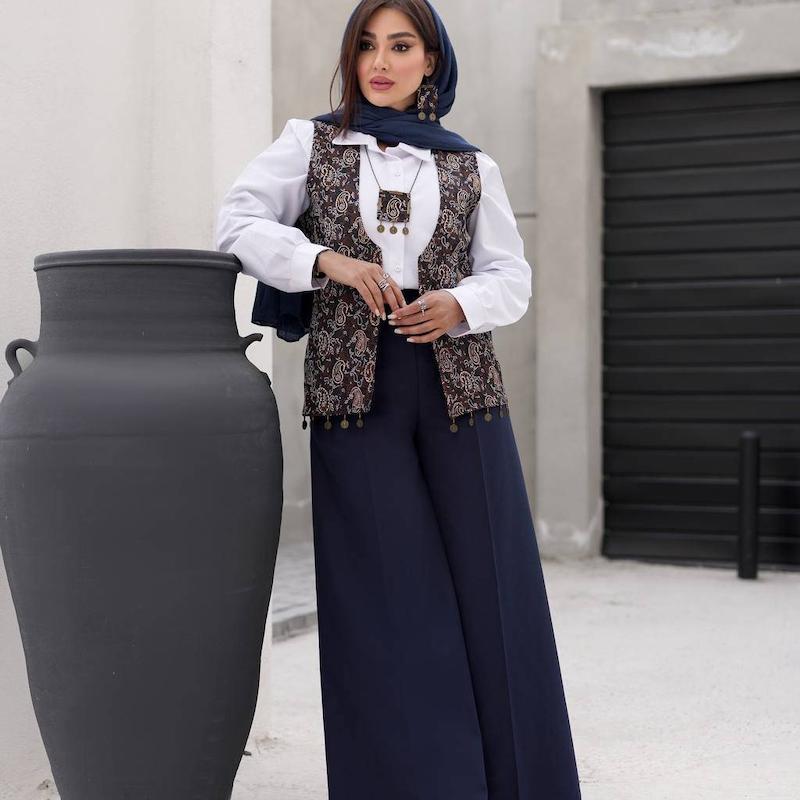 ست سنتی جلیقه شلوار فخرالملوک 
