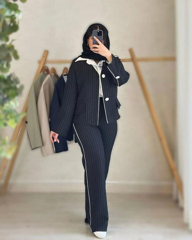 ست کت شلوار مغزی دوزی شده سارا 