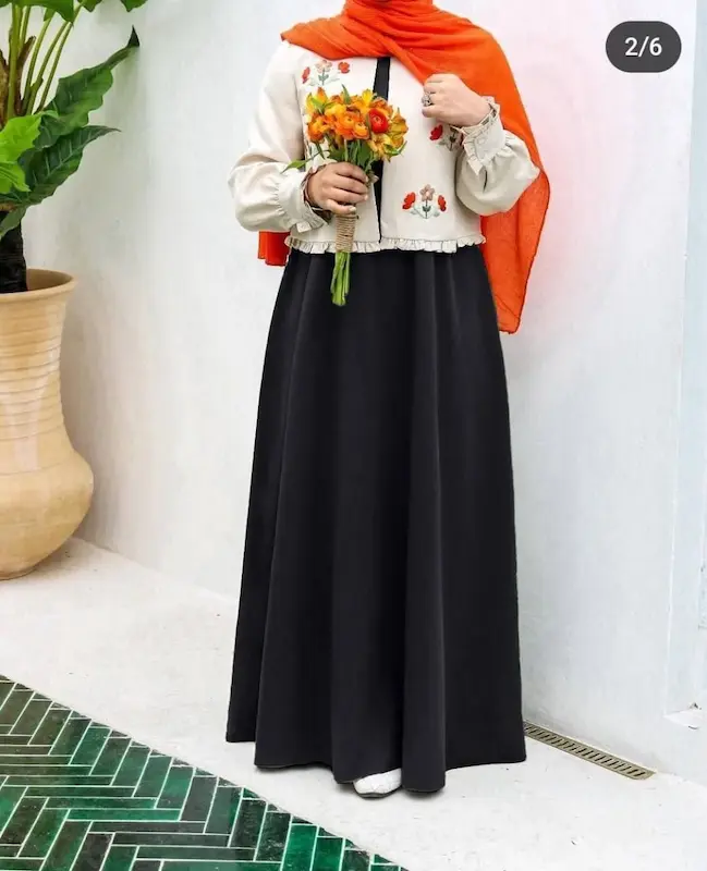 ست کت سارفن گلدوزی شده شکوفه