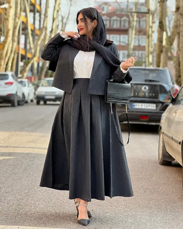 ست کت دامن دیپلمات شارمین 