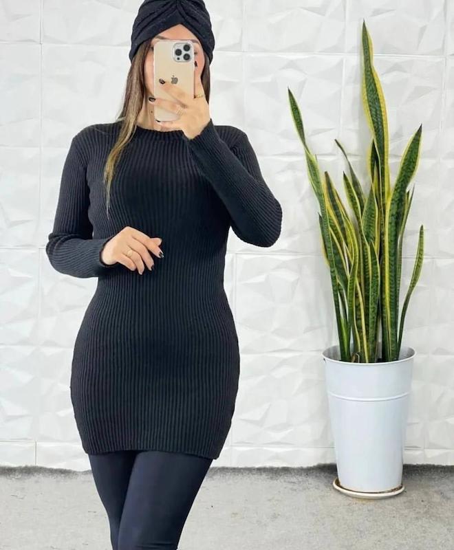 گپ بافت یقه گرد ساده