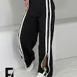 شلوار اسپرت زنانه بگ نوار سفید 