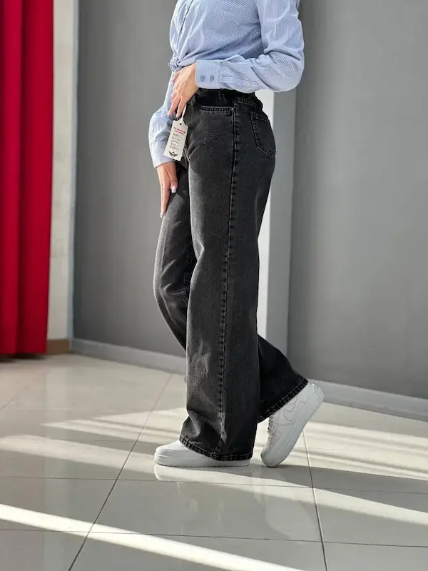 شلوار نیم بگ زنانه ساده 