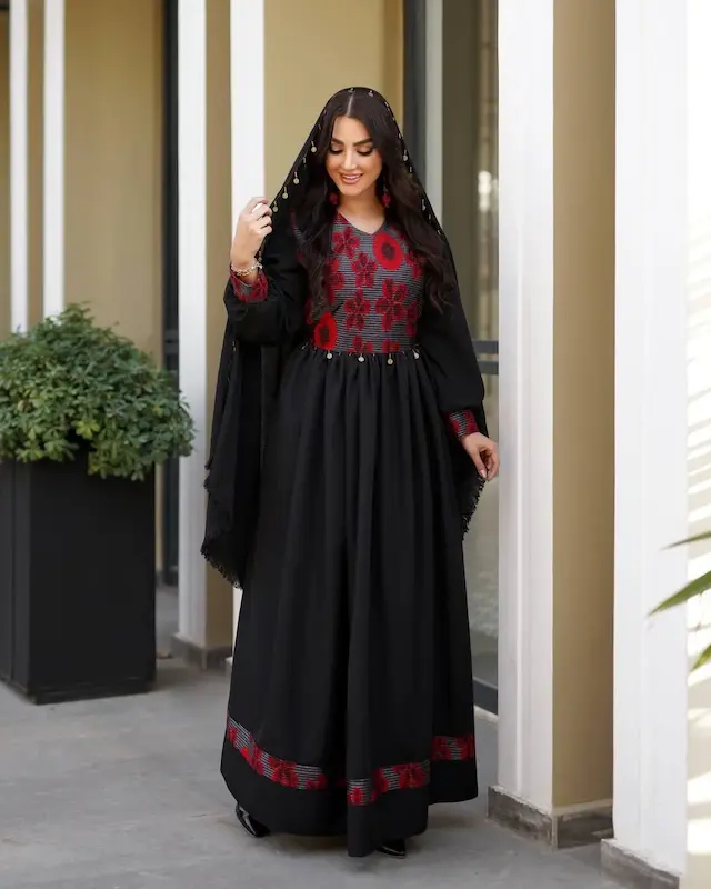 ست پیراهن و شال یلدایی نارک 