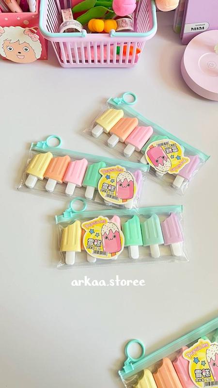 هایلایتر بستنی چوبی۶ تایی