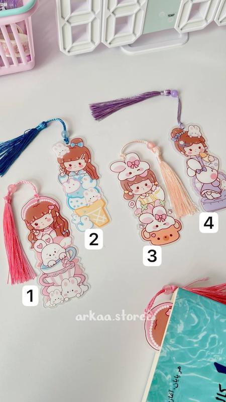 بوک مارک طرح دختر