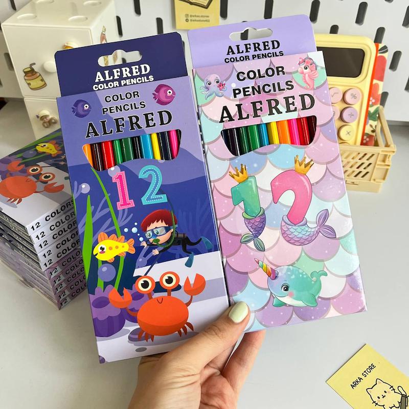مداد رنگی 12 رنگ آلفرد