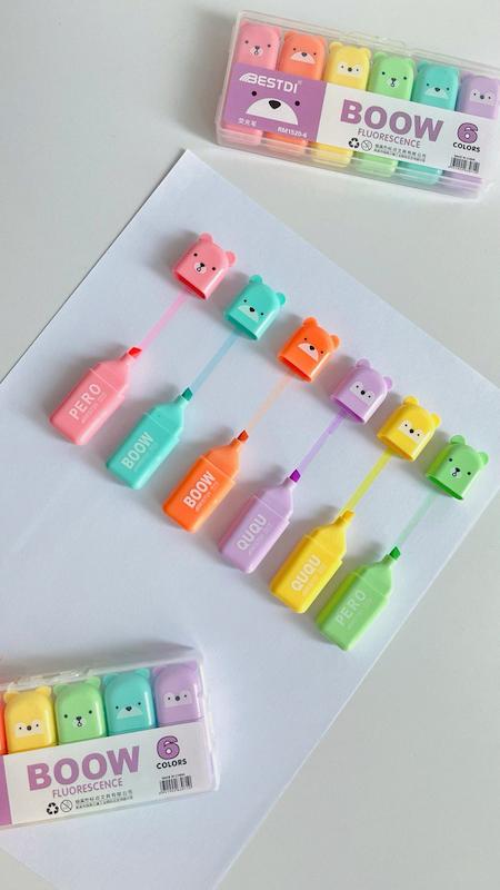 هایلایتر پاستلی تدی 6 تایی