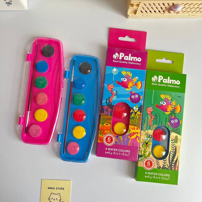آبرنگ 6 رنگ پالمو