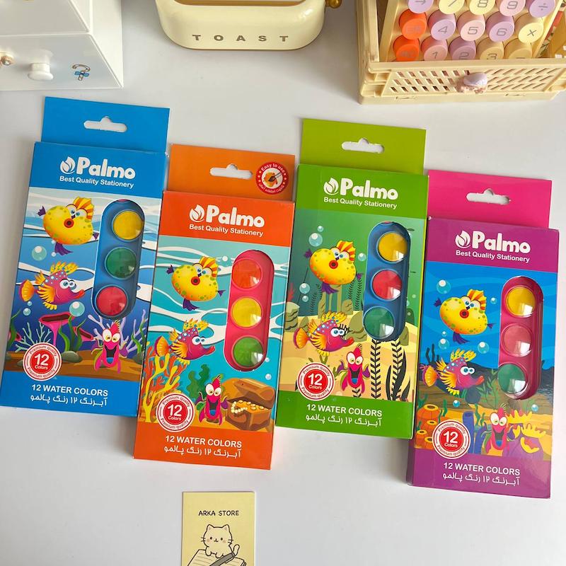 آبرنگ 12 رنگ پالمو