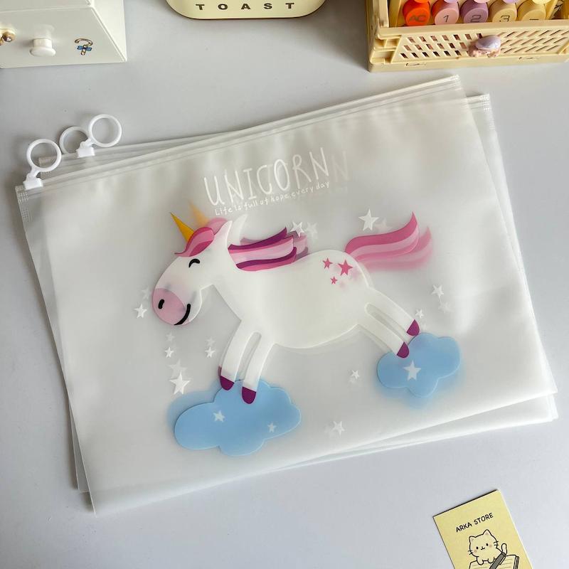 کاور A4 زیپ دار یونیکورن