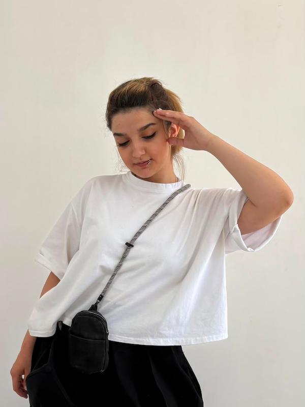 تیشرت سفید (باکسی)