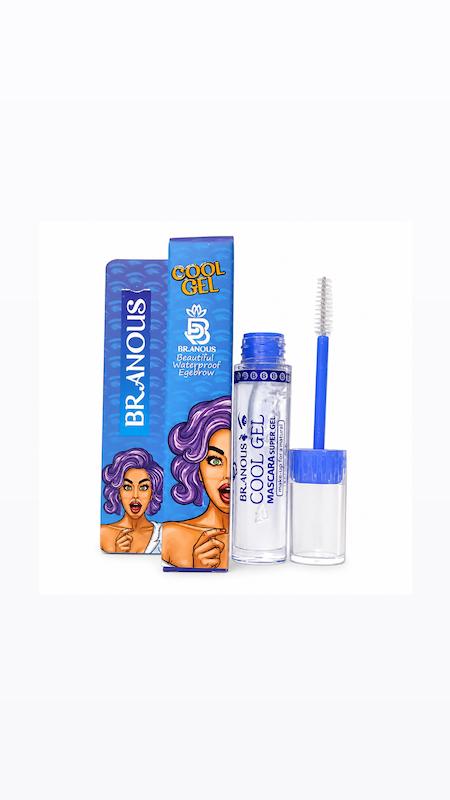 ژل لیفت ابرو برانوس Branous Cool Gel با برس مخصوص حالت‌دهی و تثبیت ابرو
