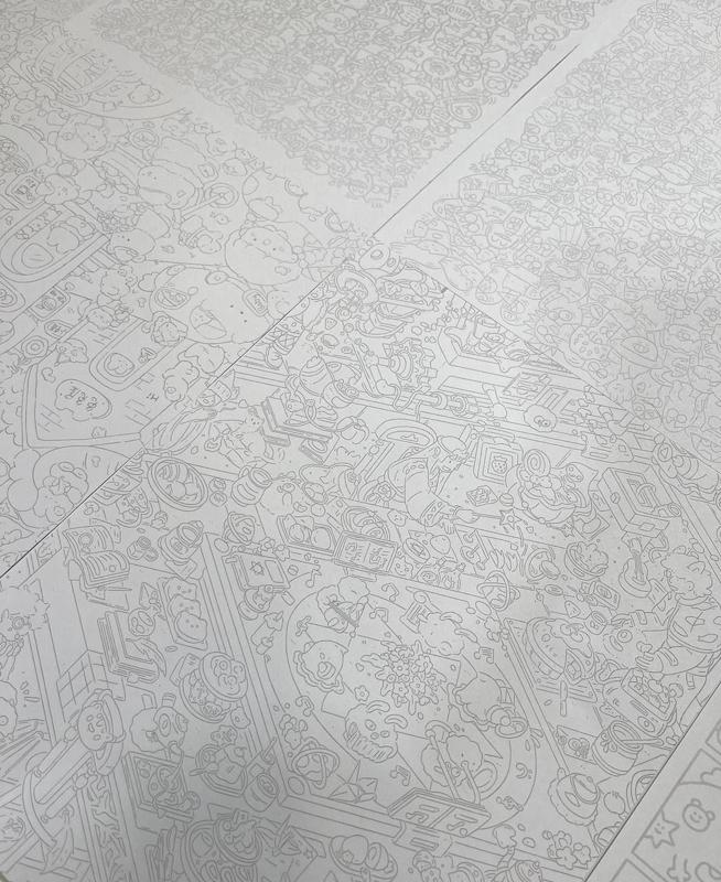 برگ نقاشی داستانی تیک تاک بسته ۹ عددی با طراحی مخصوص رنگ‌آمیزی