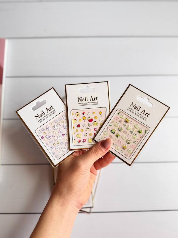 استیکر طراحی ناخن Nail Art با طرح‌های کارتونی و رنگی متنوع