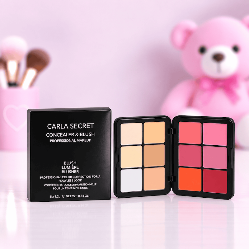 پالت کانسیلر و رژگونه 12 رنگ Carla Secret