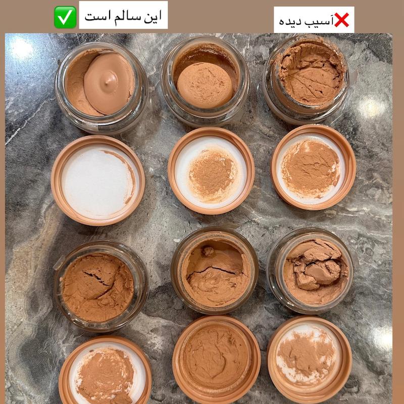 موس کرم پودر اسنس Essence Soft Touch وزن ۱۶ گرم با آسیب ظاهری در بافت محصول