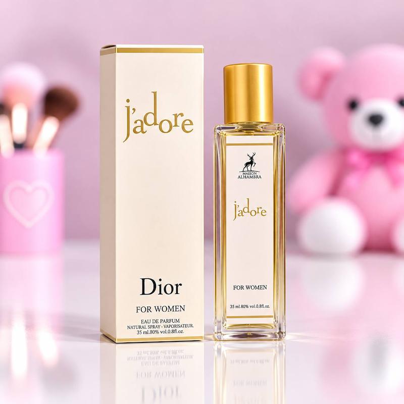 عطر زنانه الحمرا ۳۵ میل با رایحه دیور جادور J'adore