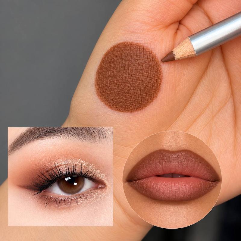 مداد قهوه‌ای روشن بارین با بدنه نقره‌ای و نوک قهوه‌ای در بسته‌بندی چندعددی