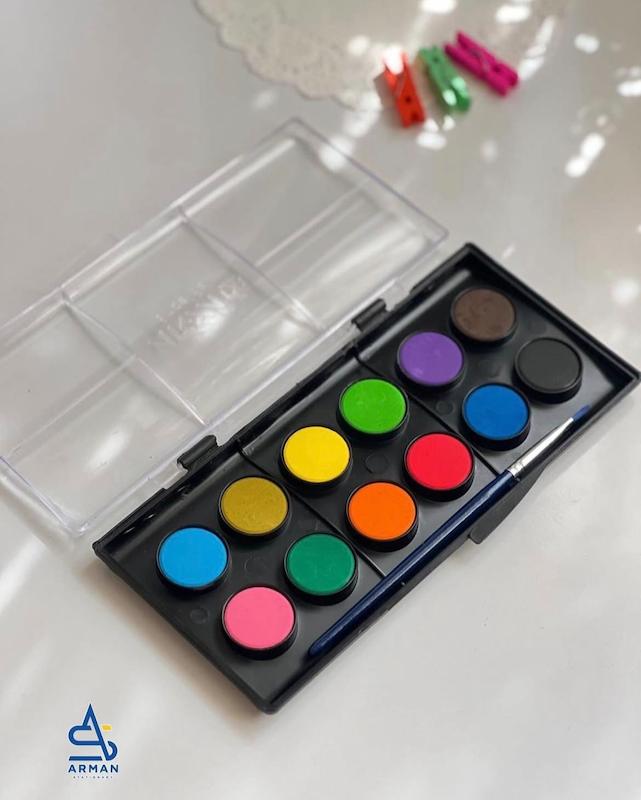 آبرنگ ۱۲ رنگ آریـا