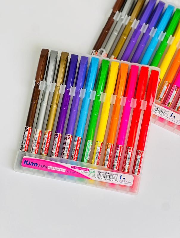 خودکار رنگی ۱۲ رنگ کیان