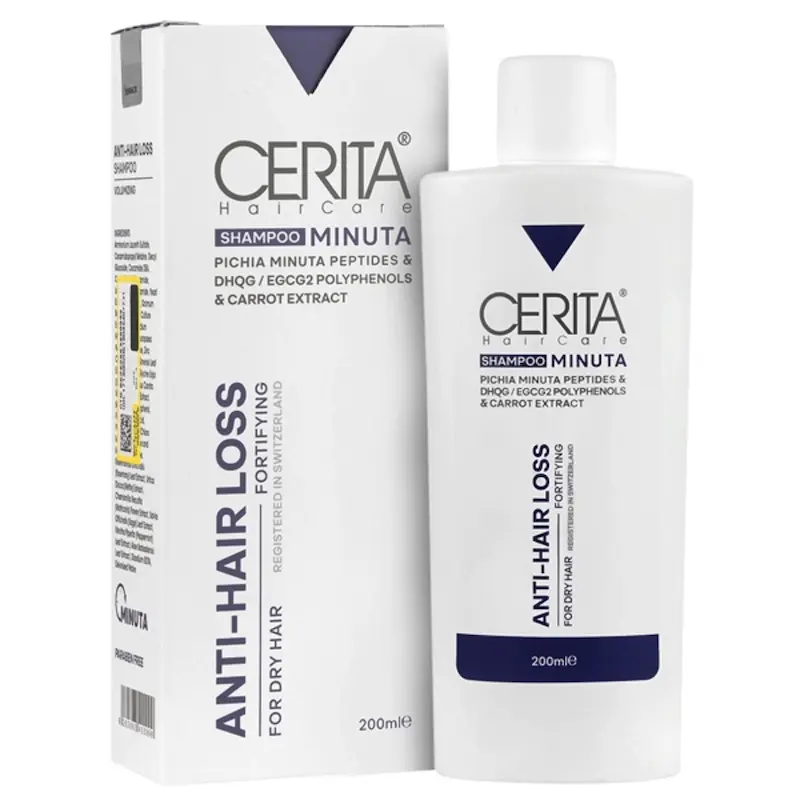 شامپو ضدریزش موهای خشک Minuta سریتا 200ml