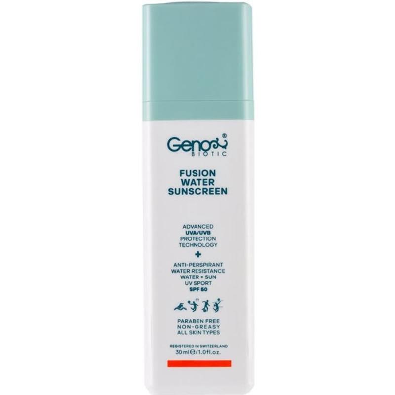 کرم ضدآفتاب فیوژن واتر ژنوبایوتیک 30ml مناسب انواع پوست