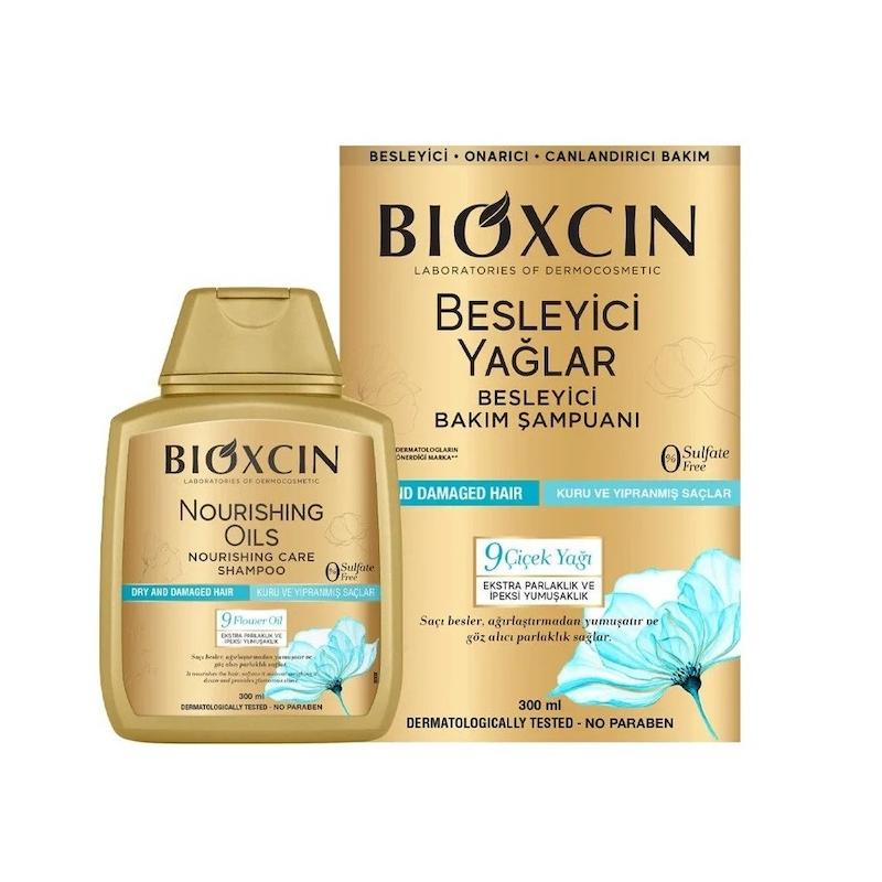 شامپو بدون سولفات ضدریزش بیوکسین BIOXCIN حاوی 9 روغن مغذی 300 میل