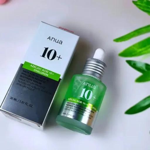 سرم تسکین دهنده قرمزی ضدجوش آزلائیک اسید 10 %و هیالورون آنوا Anua