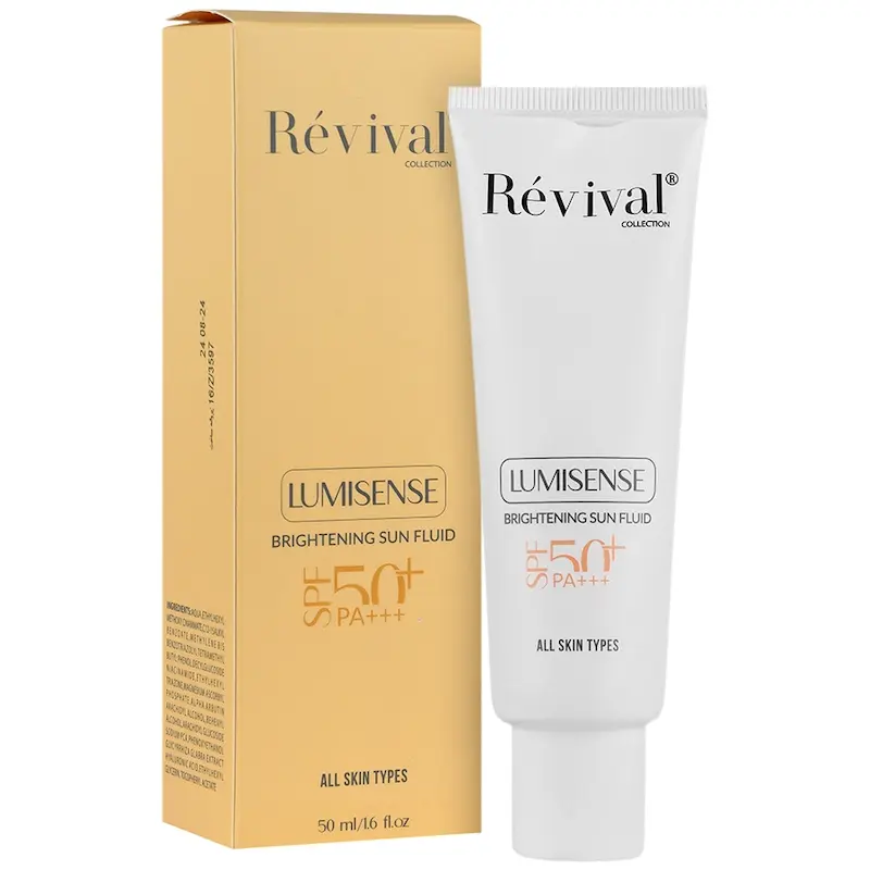 فلوئید ضدآفتاب روشن کننده و ضدلک SPF50 بی رنگ رویوال مناسب انواع پوست 