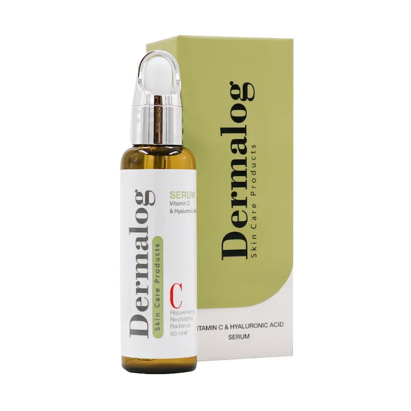 سرم ویتامین سی و هیالورونیک اسید درمالوگ حجم 50 میل مدل Vitamin C