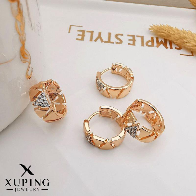 گوشواره حلقه‌ای نگین‌دار ژوپینگ