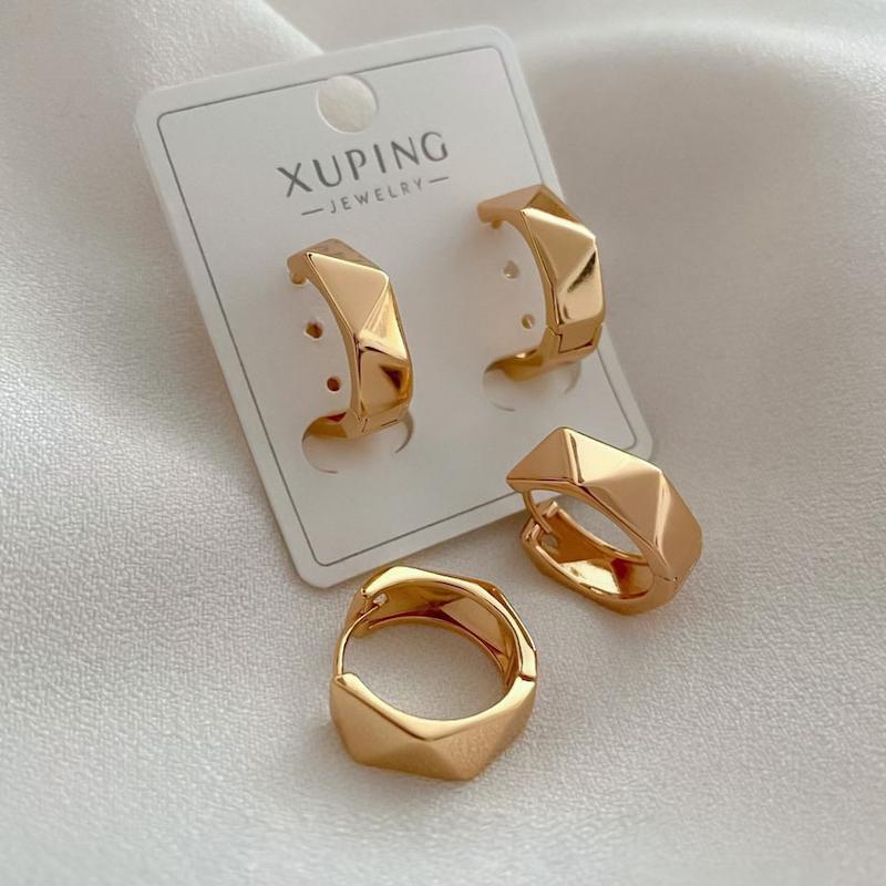 گوشواره هندسی آینه‌ای ژوپینگ