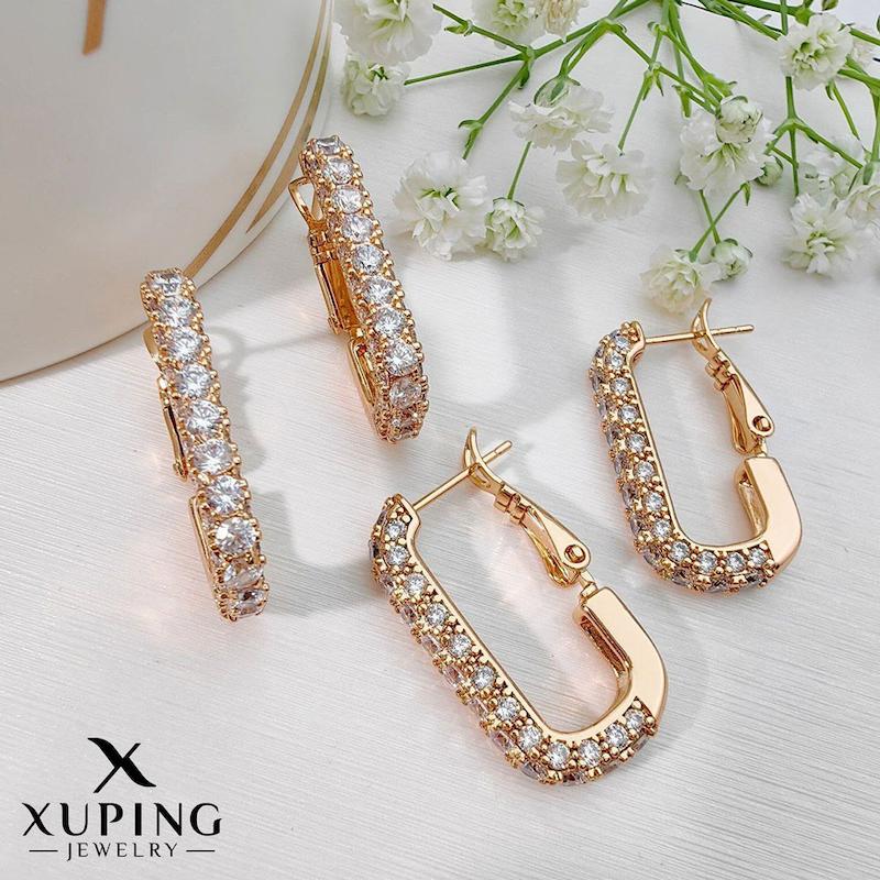 گوشواره حلقه‌ای جواهری ژوپینگ