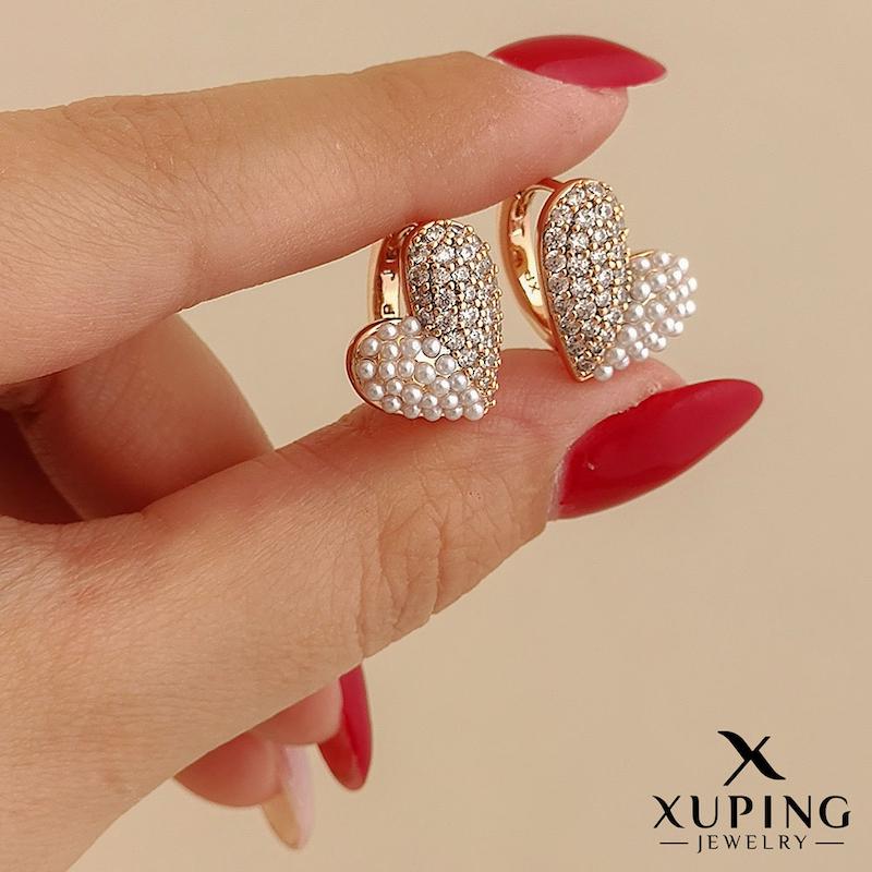 گوشواره قلبی جواهری ژوپینگ