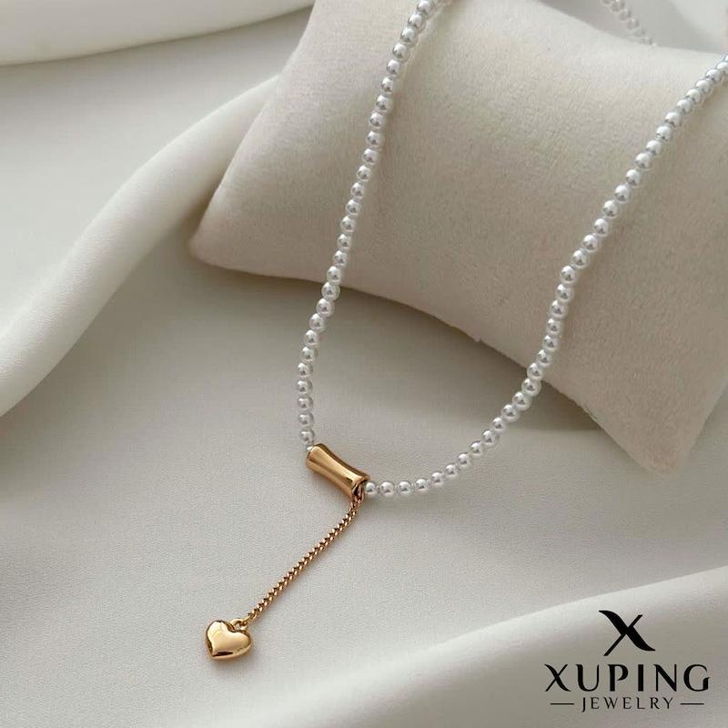 گردنبند مروارید قلب‌آویز ژوپینگ