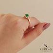 انگشتر مینیمال زمردی ژوپینگ