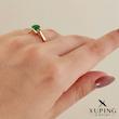 انگشتر مینیمال زمردی ژوپینگ