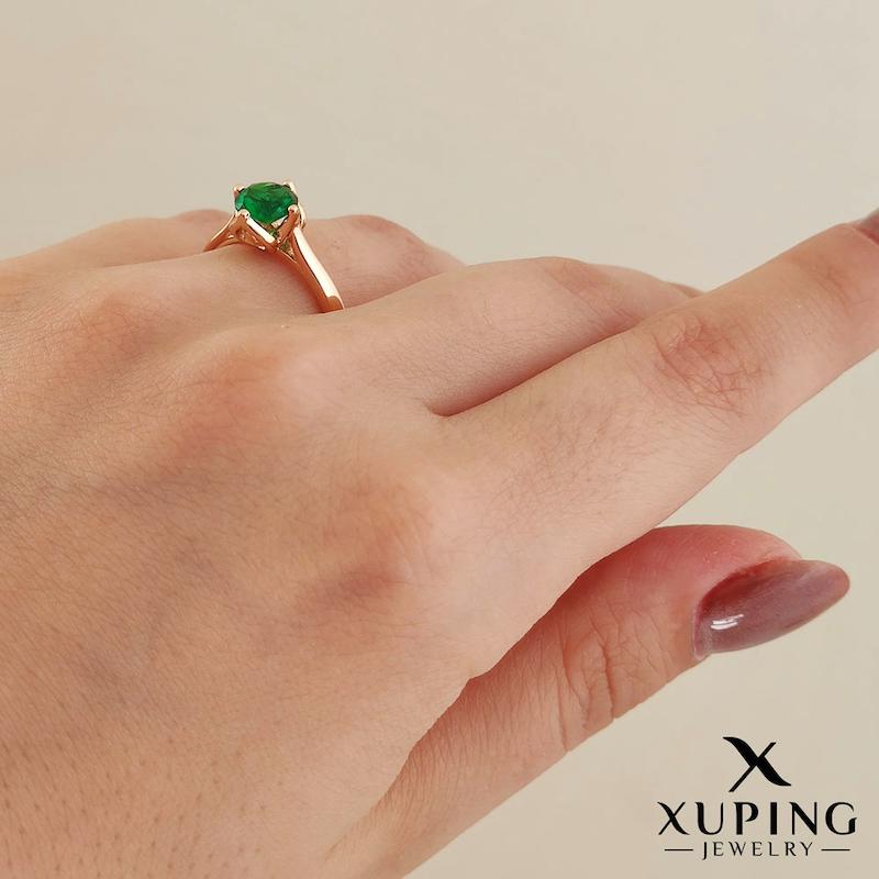 انگشتر مینیمال زمردی ژوپینگ