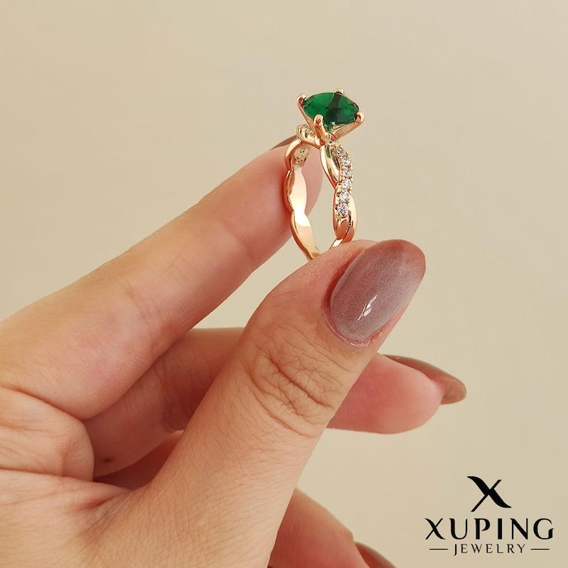 انگشتر جواهری زمردی ژوپینگ