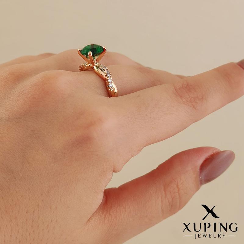 انگشتر جواهری زمردی ژوپینگ