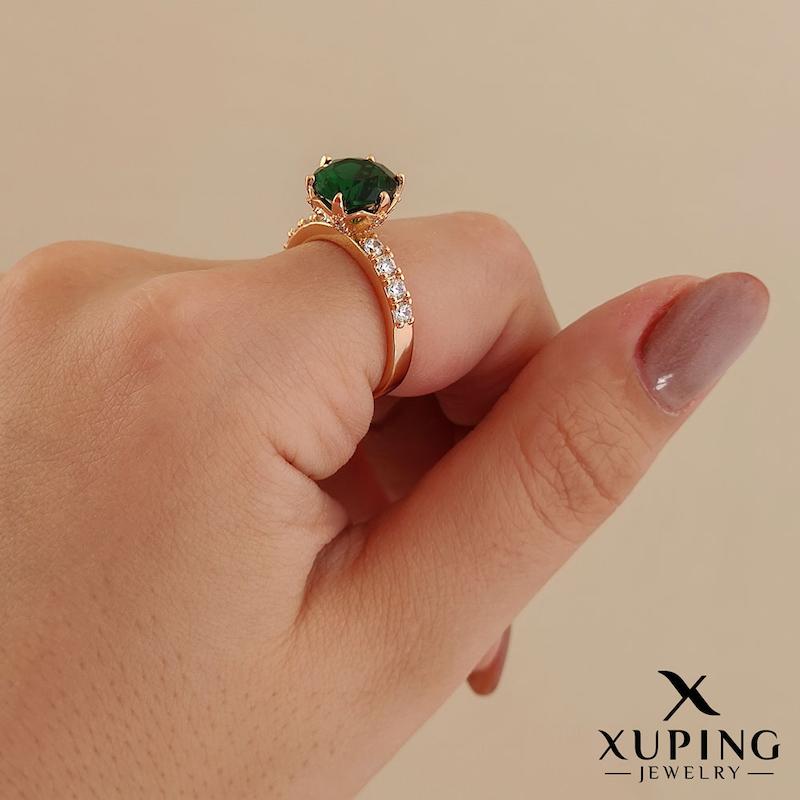 انگشتر جواهری زمردی ژوپینگ