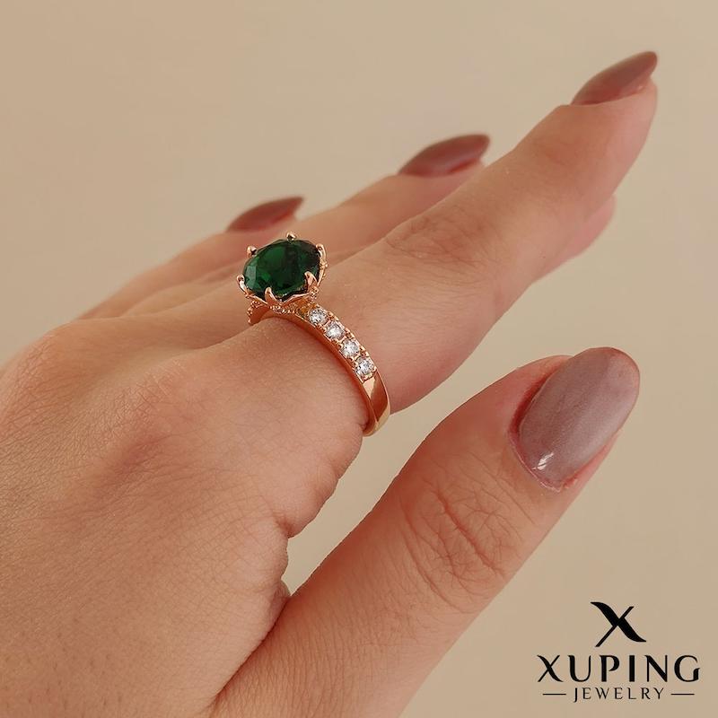 انگشتر جواهری زمردی ژوپینگ