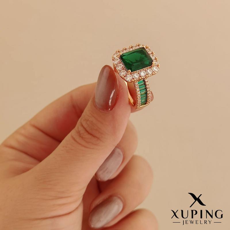 انگشتر لوکس زمردی ژوپینگ