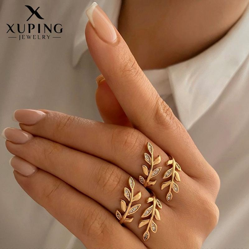 انگشتر برگ نگین‌دار ژوپینگ