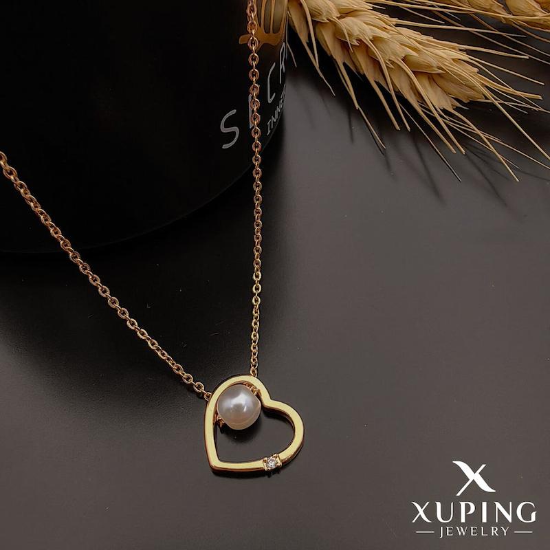 گردنبند قلب و مروارید ژوپینگ